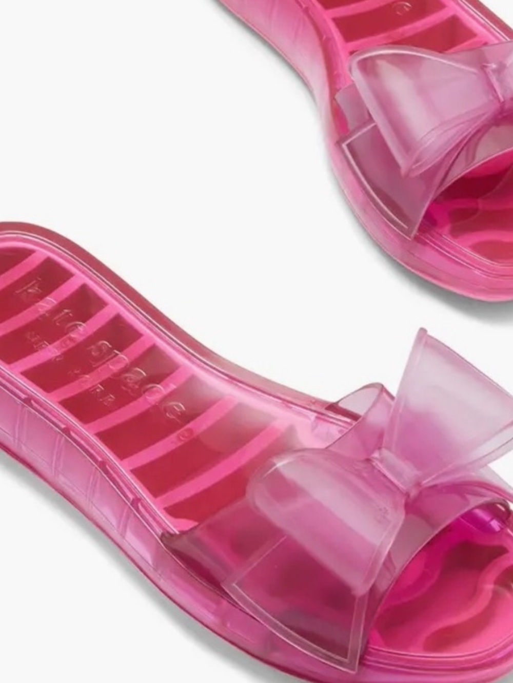 kate spade Pink Tie The Knot Slide Sandals Sz 9 - Picture 7 of 7